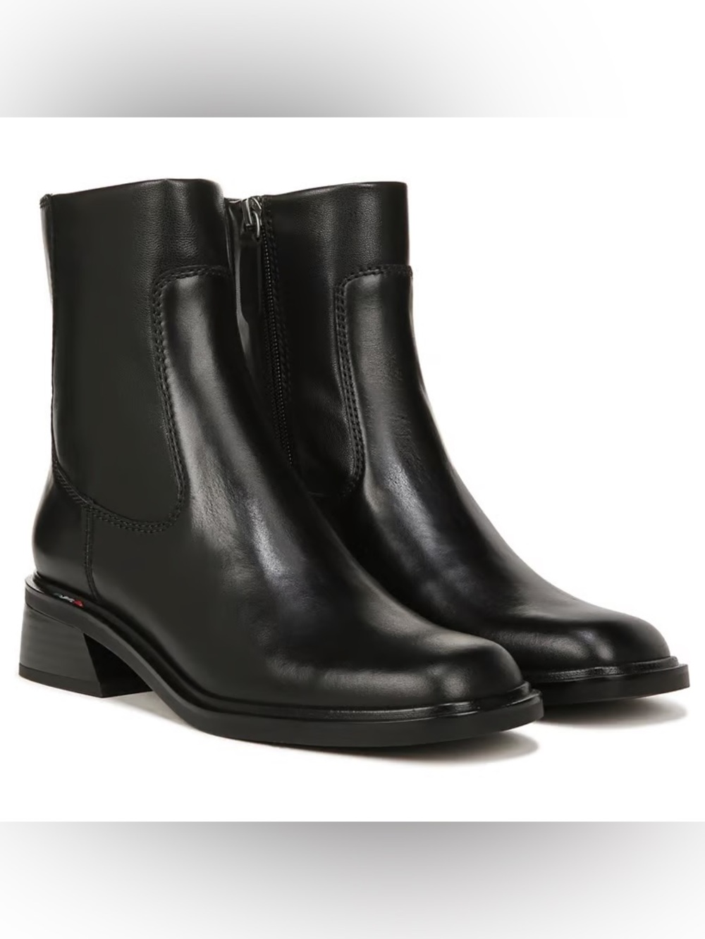 Franco Sarto Gracelyn Square Toe Ankle Boots in Black size 6.5